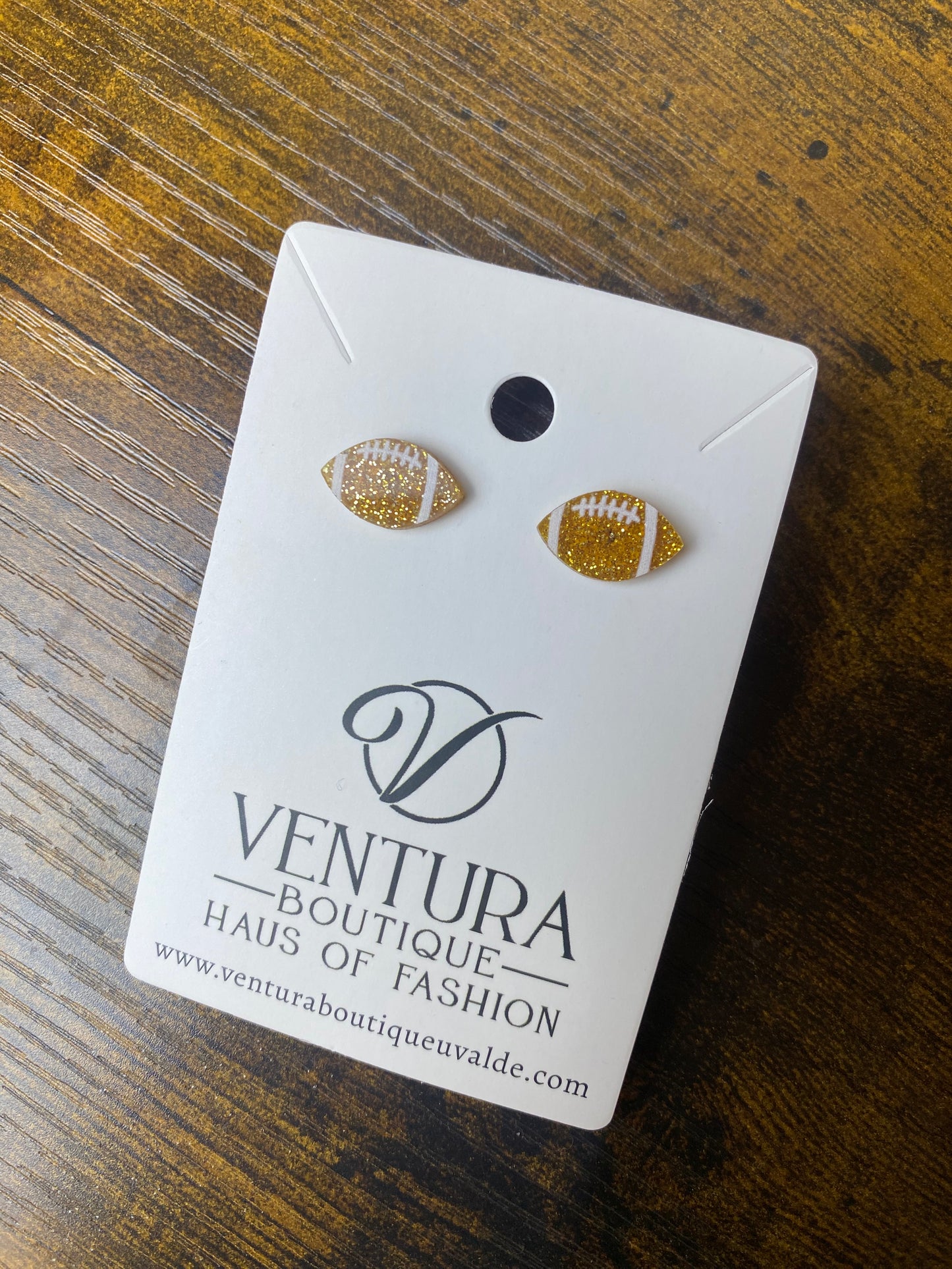 Sparkle Football Stud Earrings (6 colors)