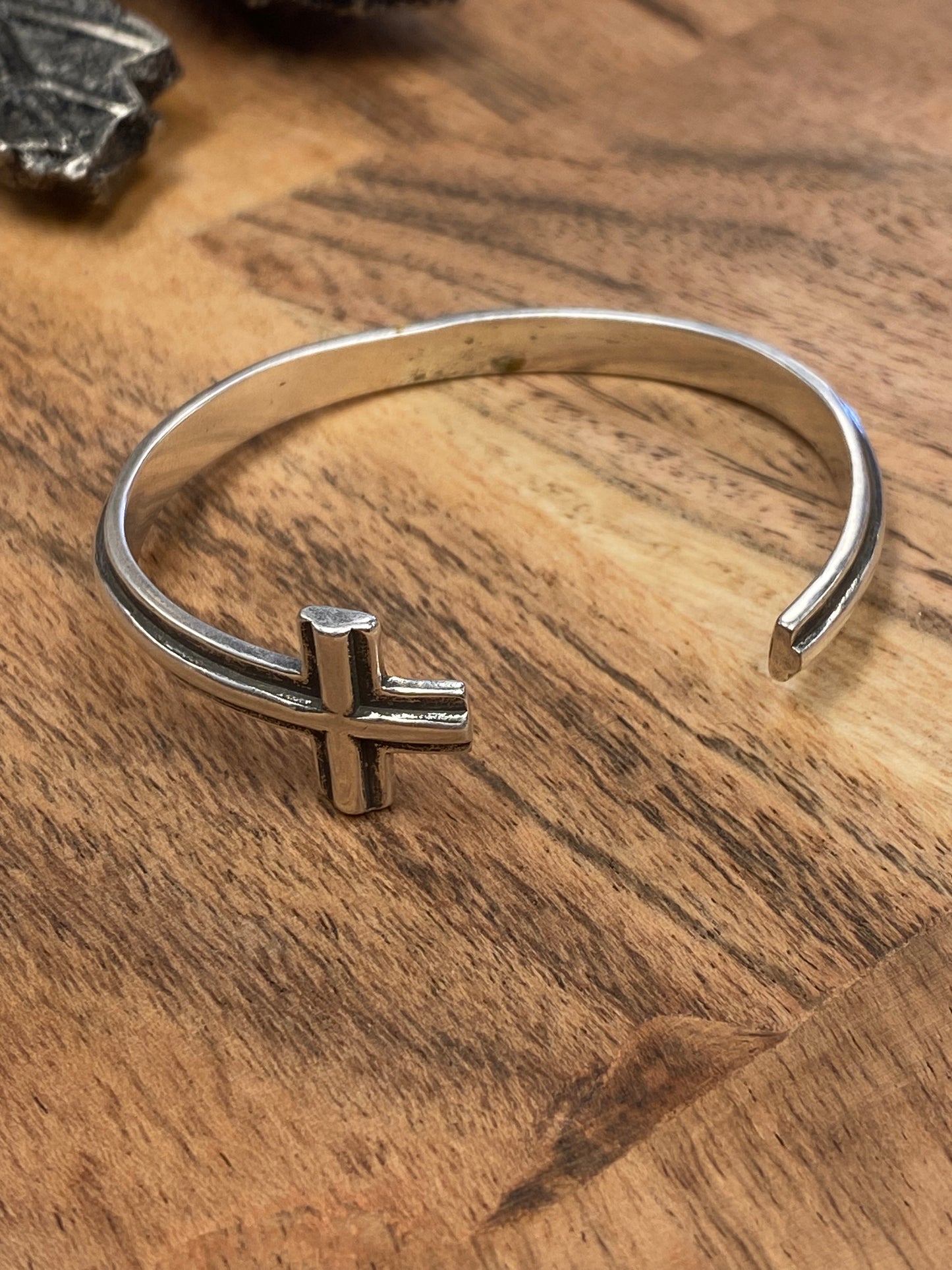 Silver Cross Cuff