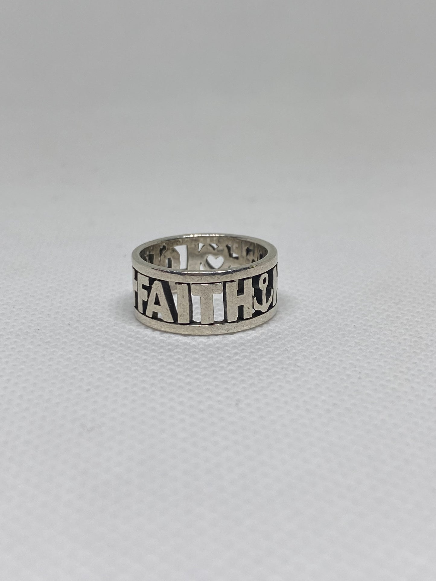 James Avery Retired Faith Hope Love Ring Size 5.5