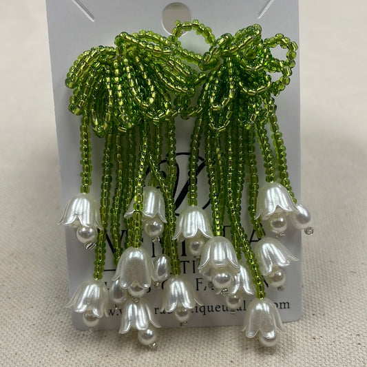 Beaded Flower Post Earrings