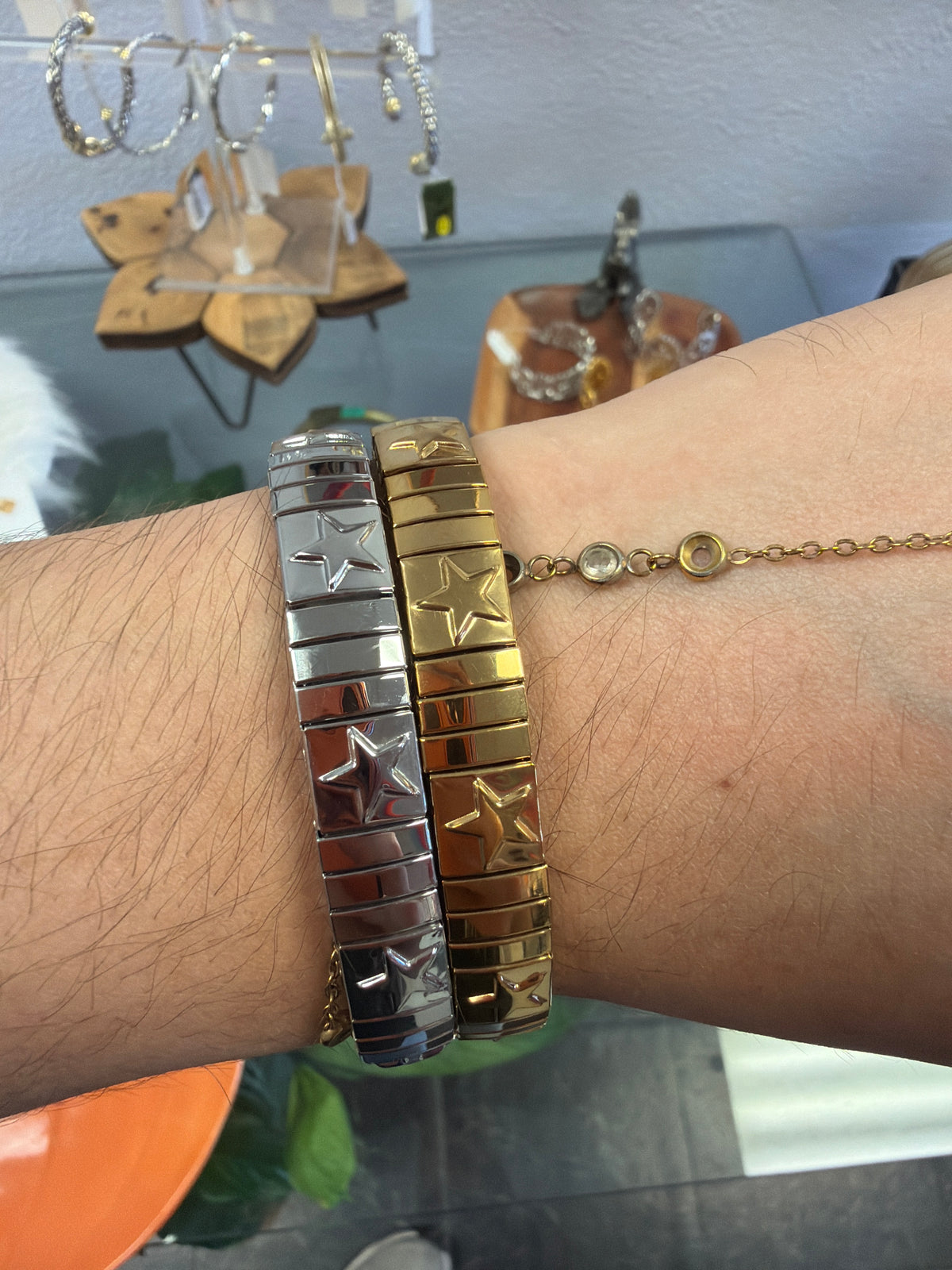 Stainless Steel Strength Star Bracelets