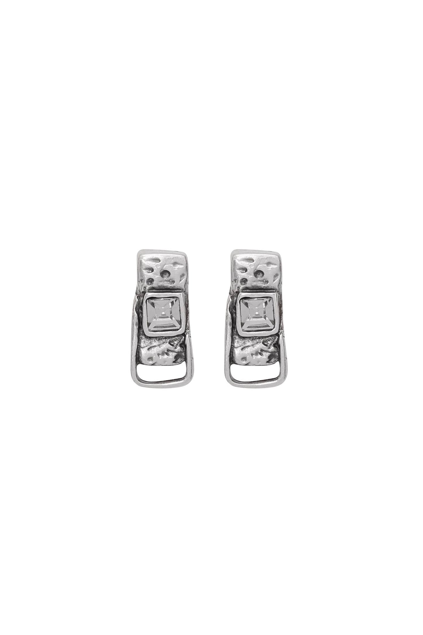 Handmade Crystal Pewter Earrings - 1810