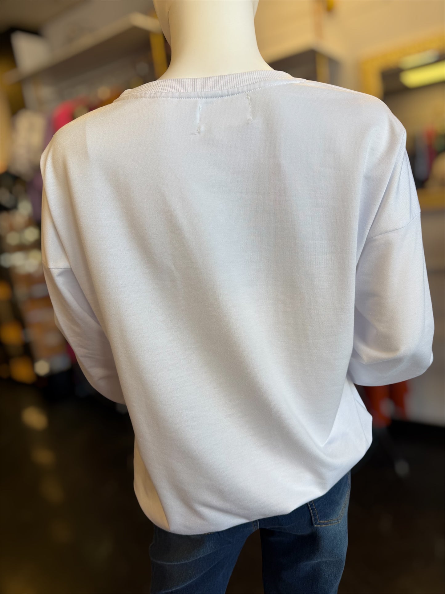 Holly Jolly Tinsel White Sweatshirt