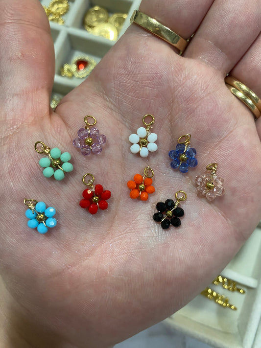 Beaded Flower Charm