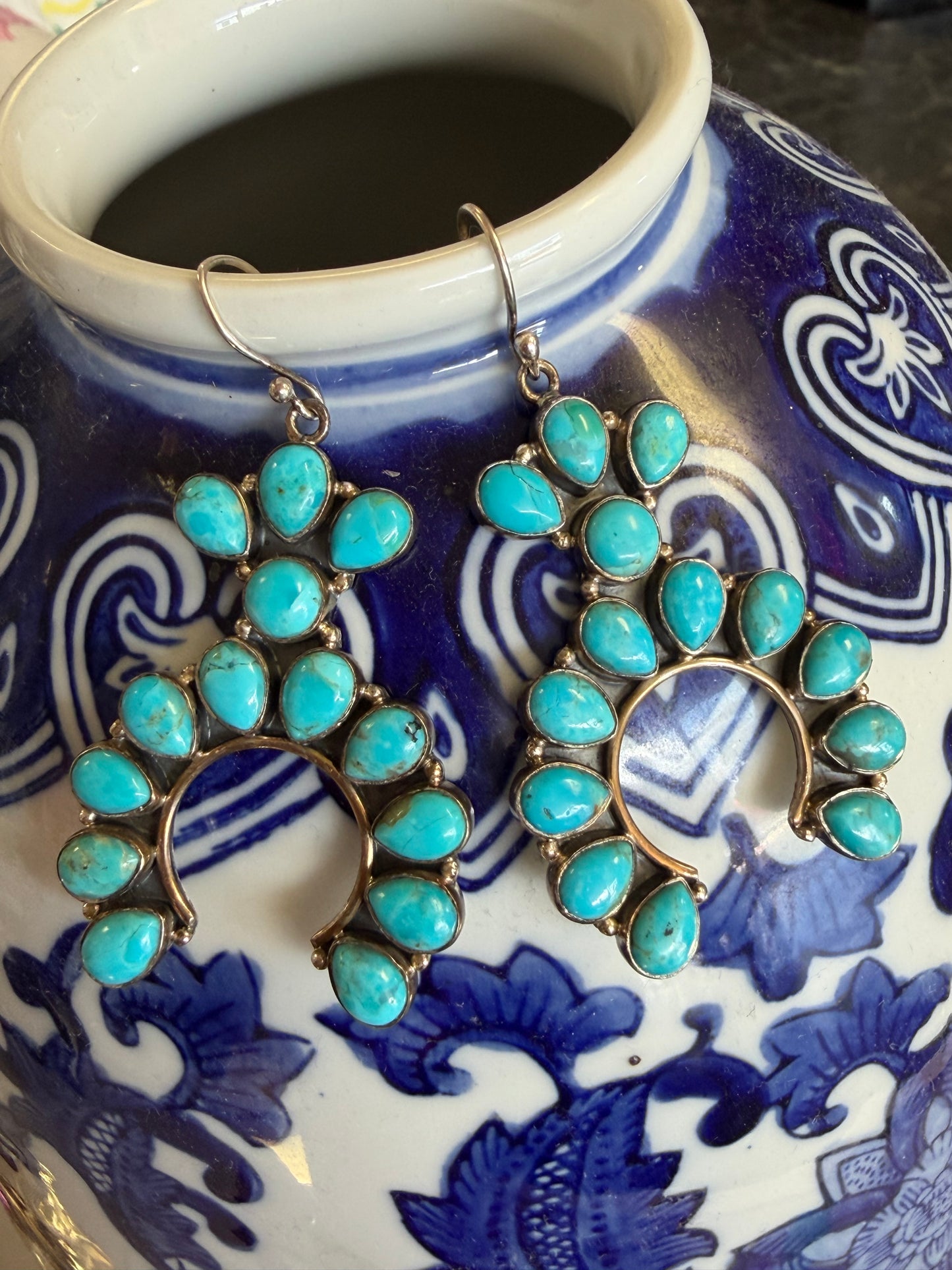 Sterling Silver Turquoise Drop Earrings