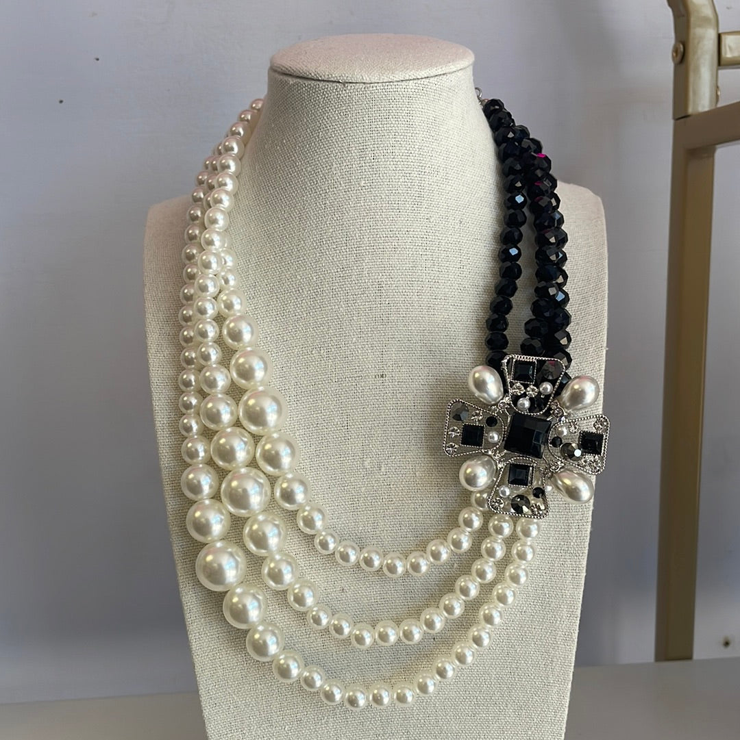 Queen Mary Beaded Multi Strand Necklace