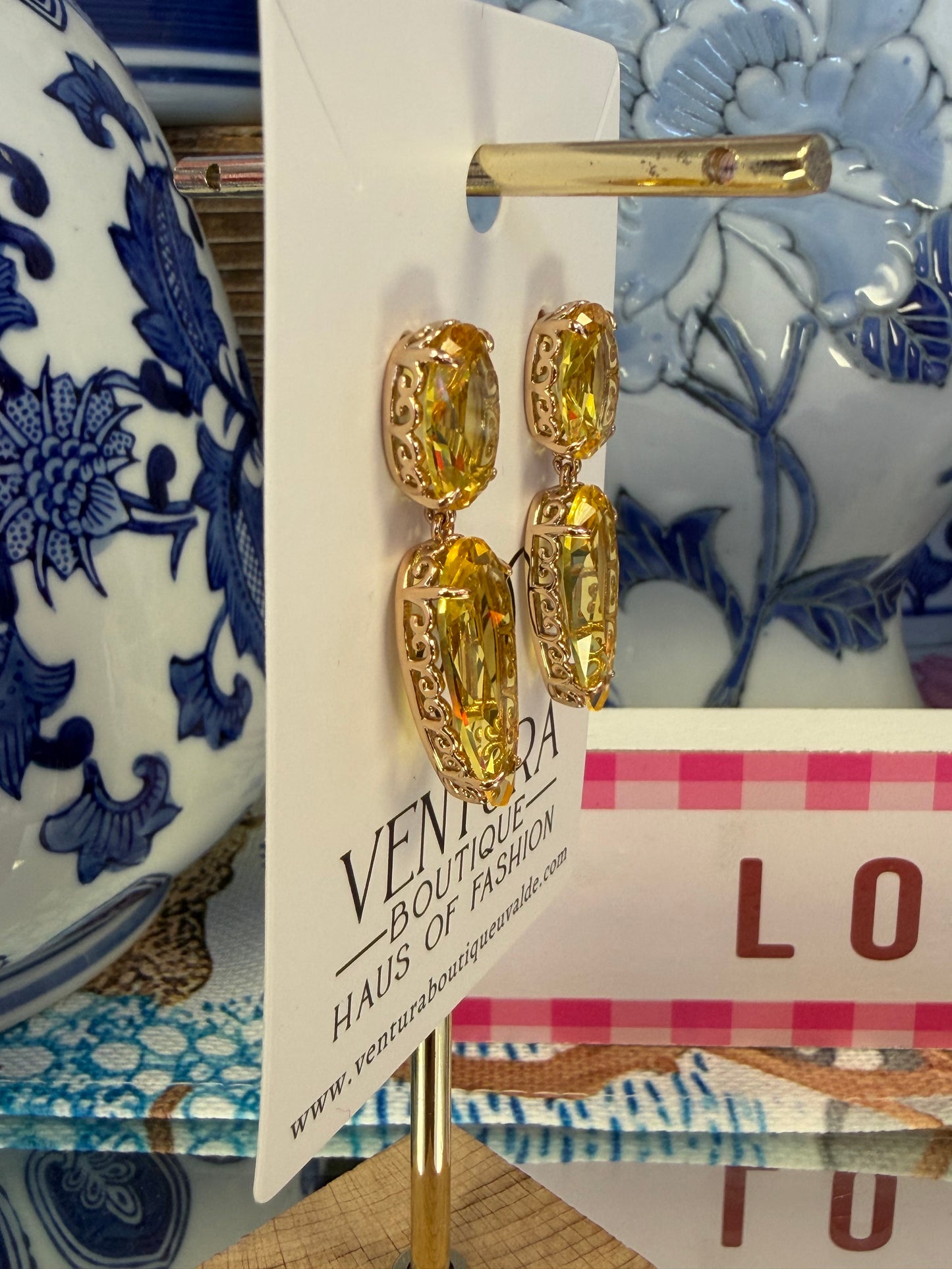 Canary Yellow Drop Earrings