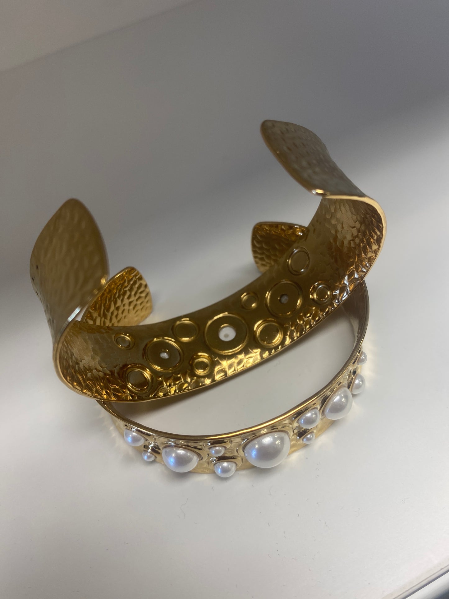 Imagine Pearl Gold Plated Stainless Steel Bracelet