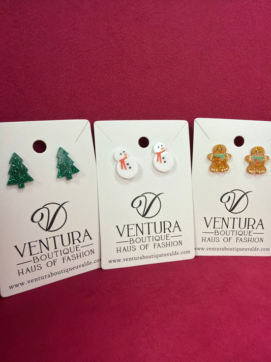 Multi Christmas Stud Earrings