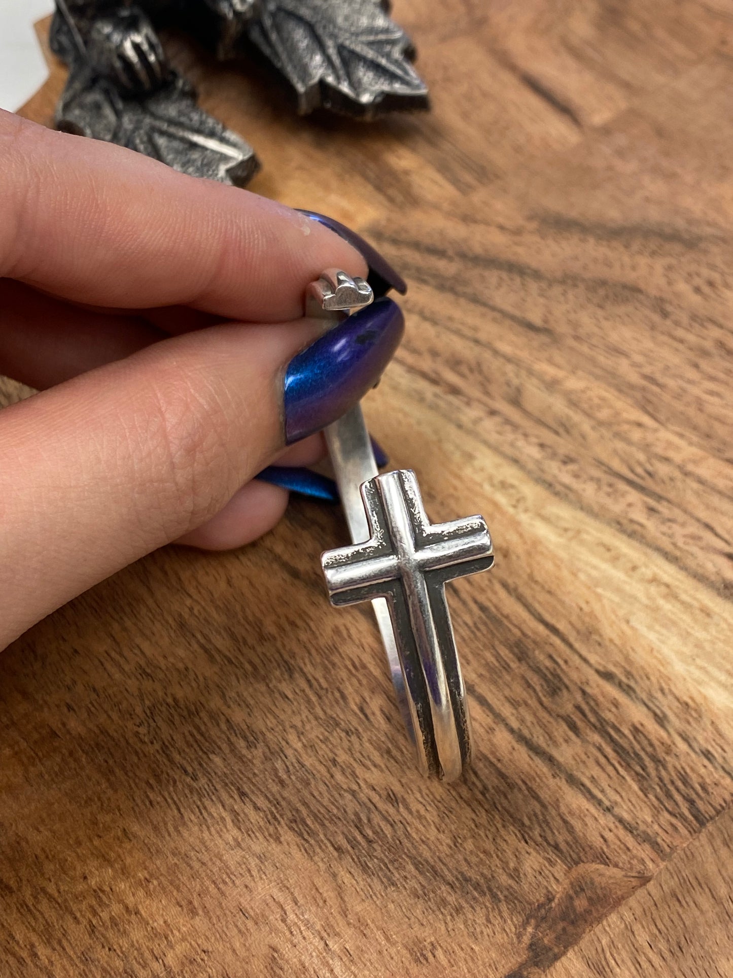 Silver Cross Cuff