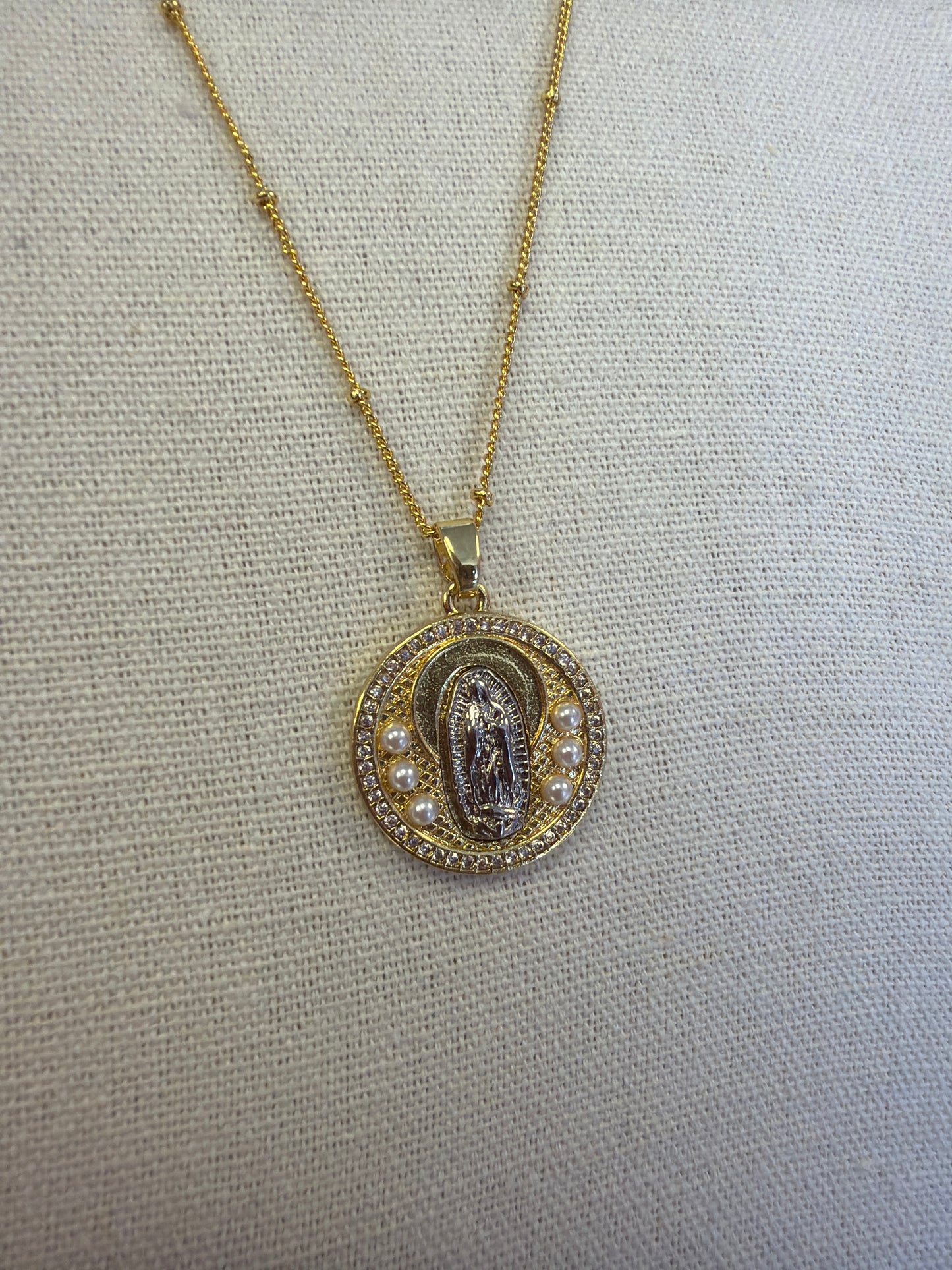 Muti Tone Mary Beaded Necklace