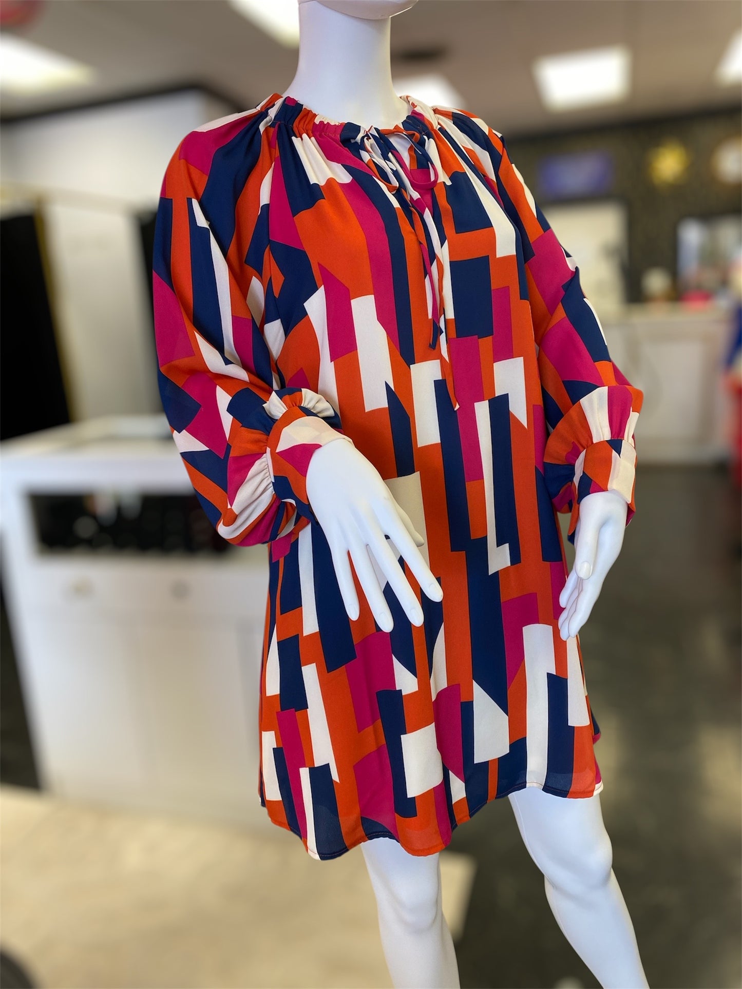 Geometric Print Dress