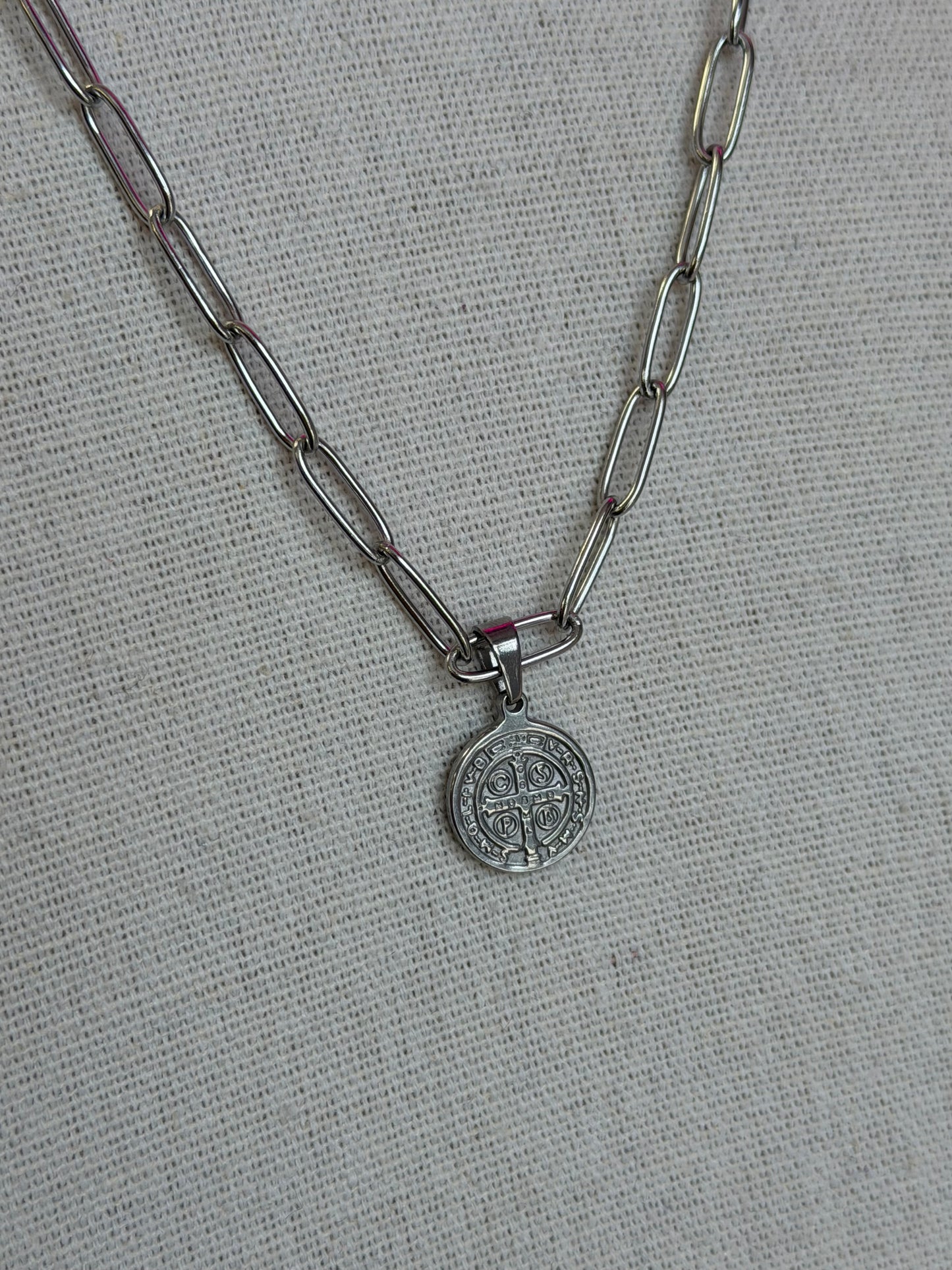 Mini Saint Benedict & Paper Clip Chain