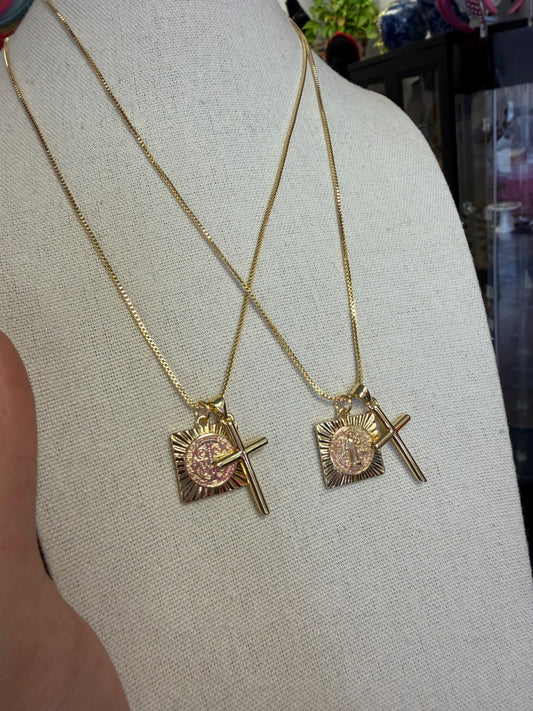 Gold Saint Benedict Necklaces