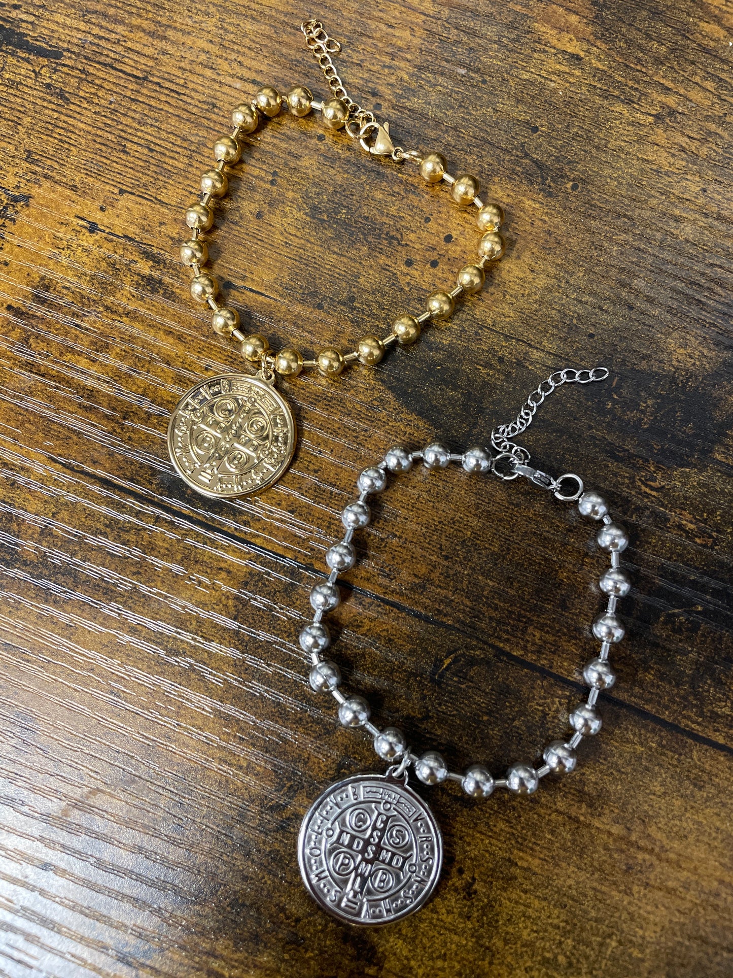 Stainless Steel Saint Benedict Beaded Bracelets (bestseller)