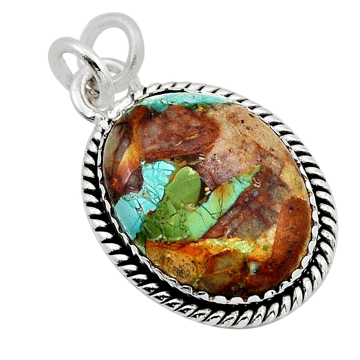 925 silver Royston oval shape pendant