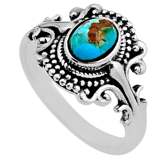 size 7 925 silver natural blue turquoise ring jewelry