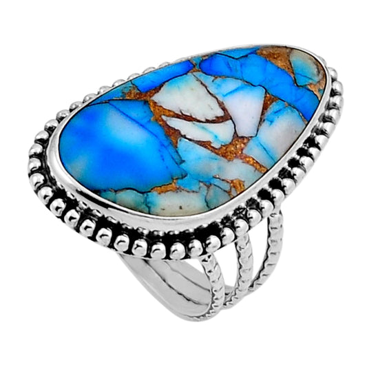 925 silver solitaire king man ice blue dahlia ring size 8
