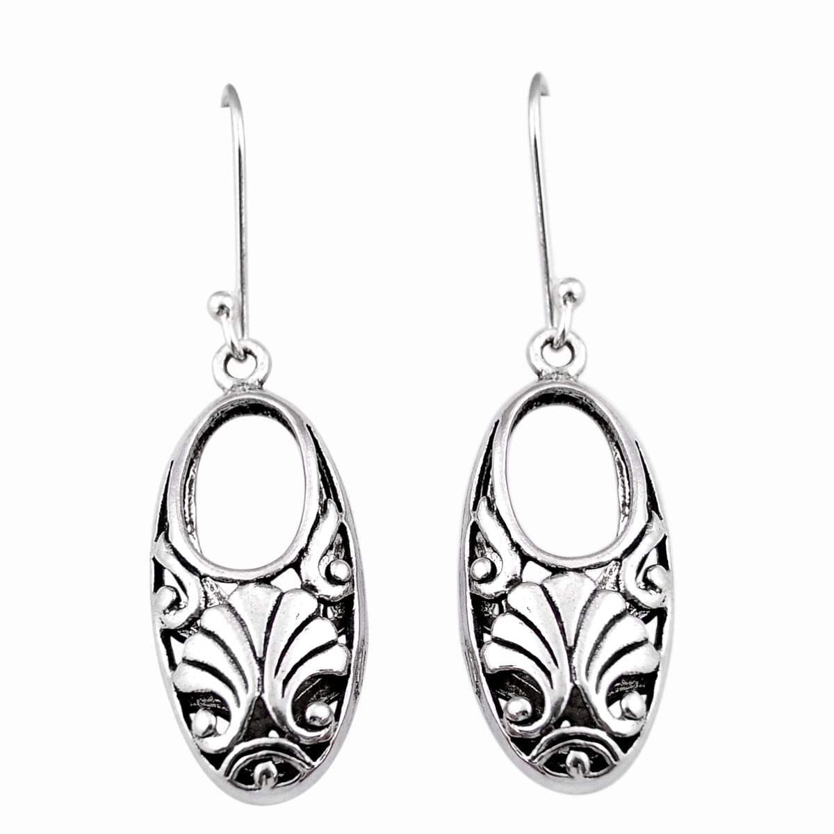 sterling silver artisan design hook earrings