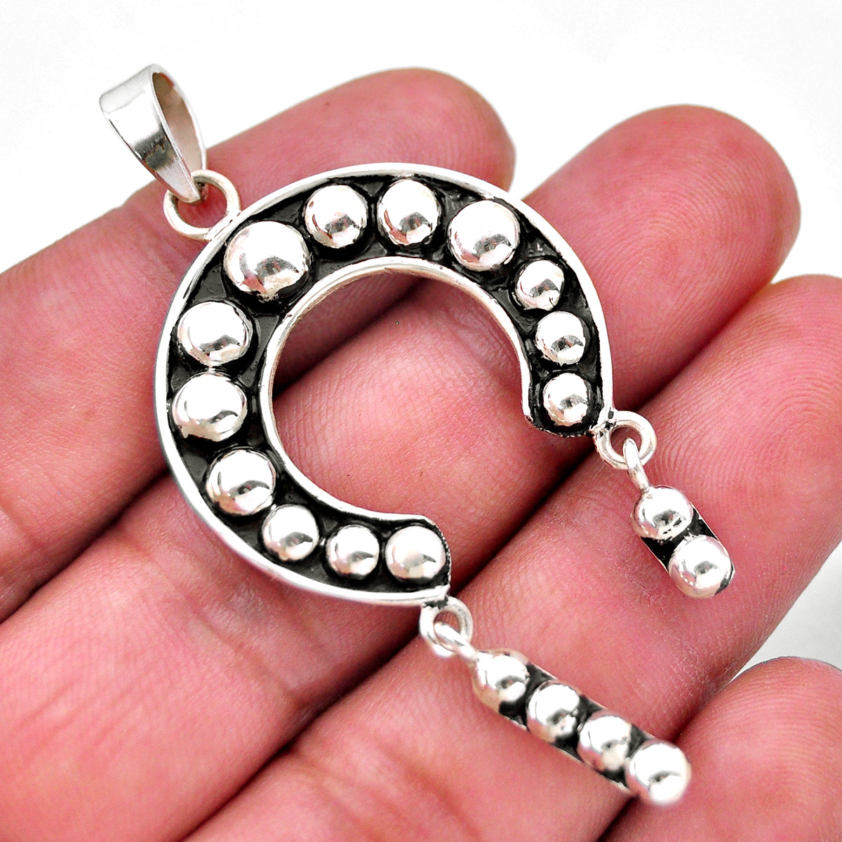 925 sterling silver indonesian bali style solid pendant