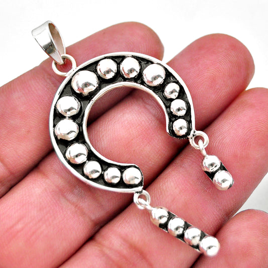 925 sterling silver indonesian bali style solid pendant