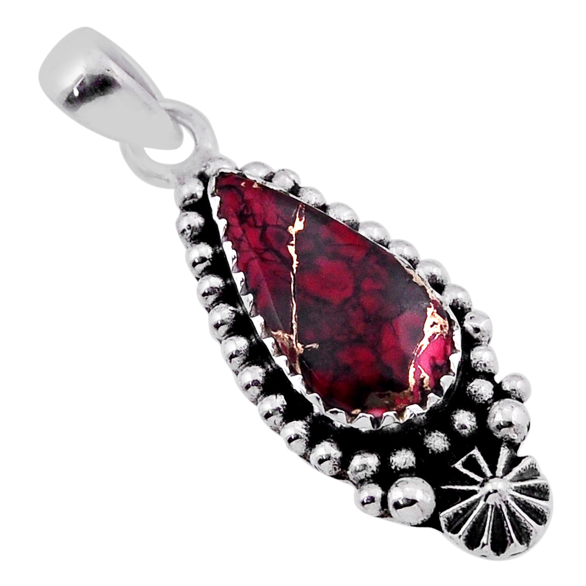 925 sterling silver palomino turquoise trillion pendant jewelry