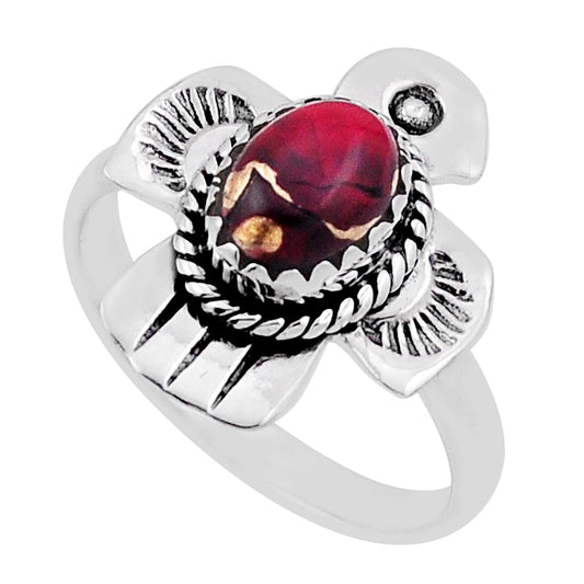 sterling silver solitaire rose dahlia thunderbird ring size 8.5