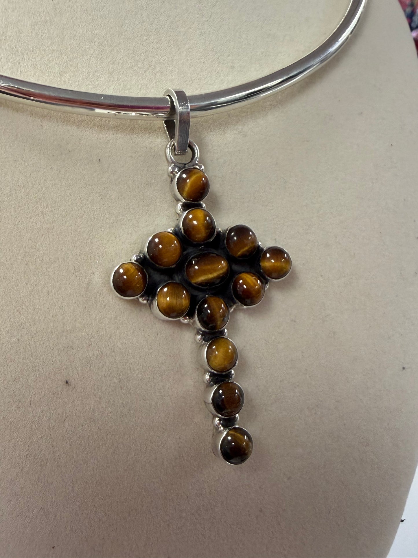 Sterling Silver Tigers Eye Pendant