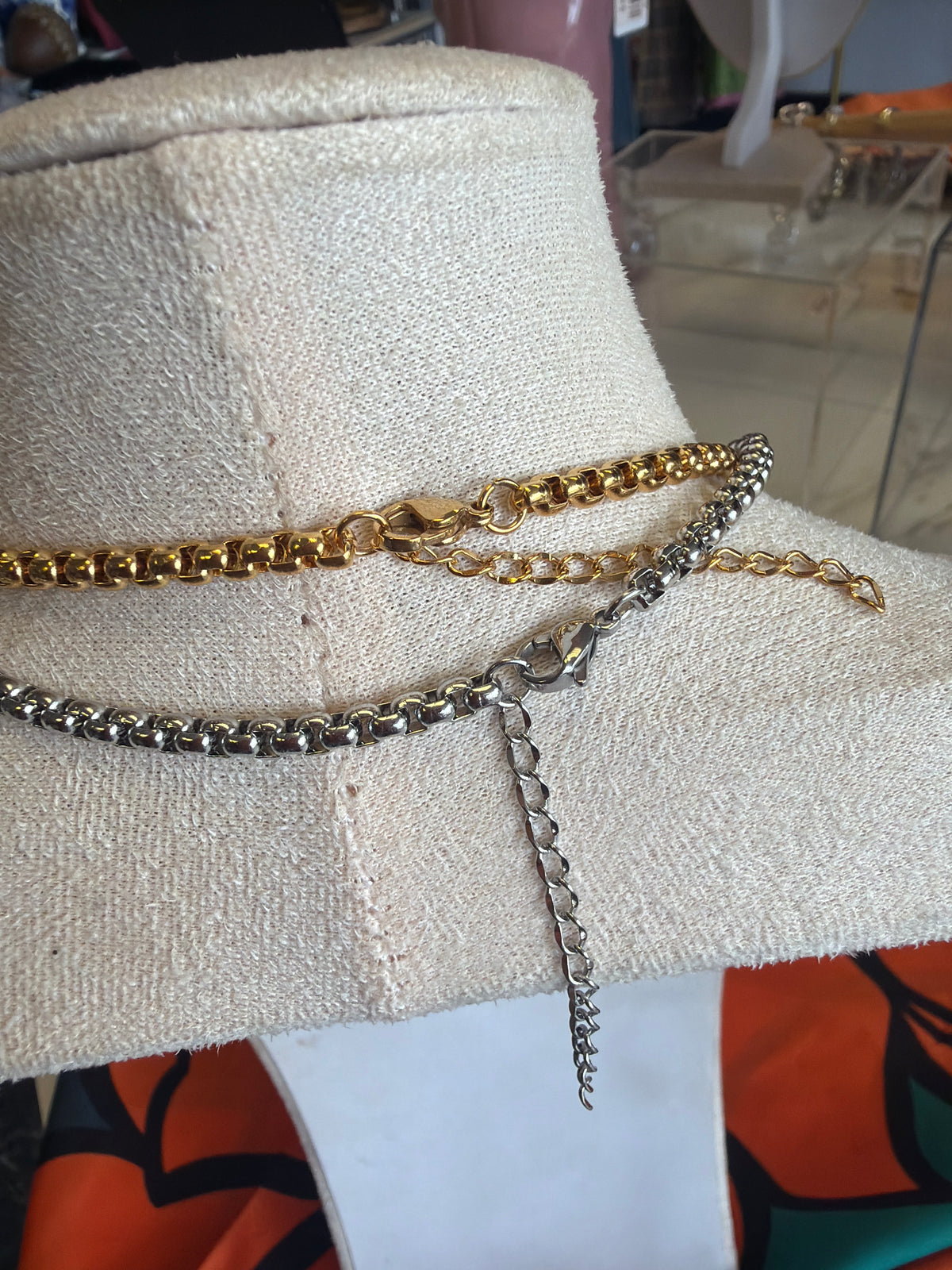 Stainless Steel Sideways Cross Necklace