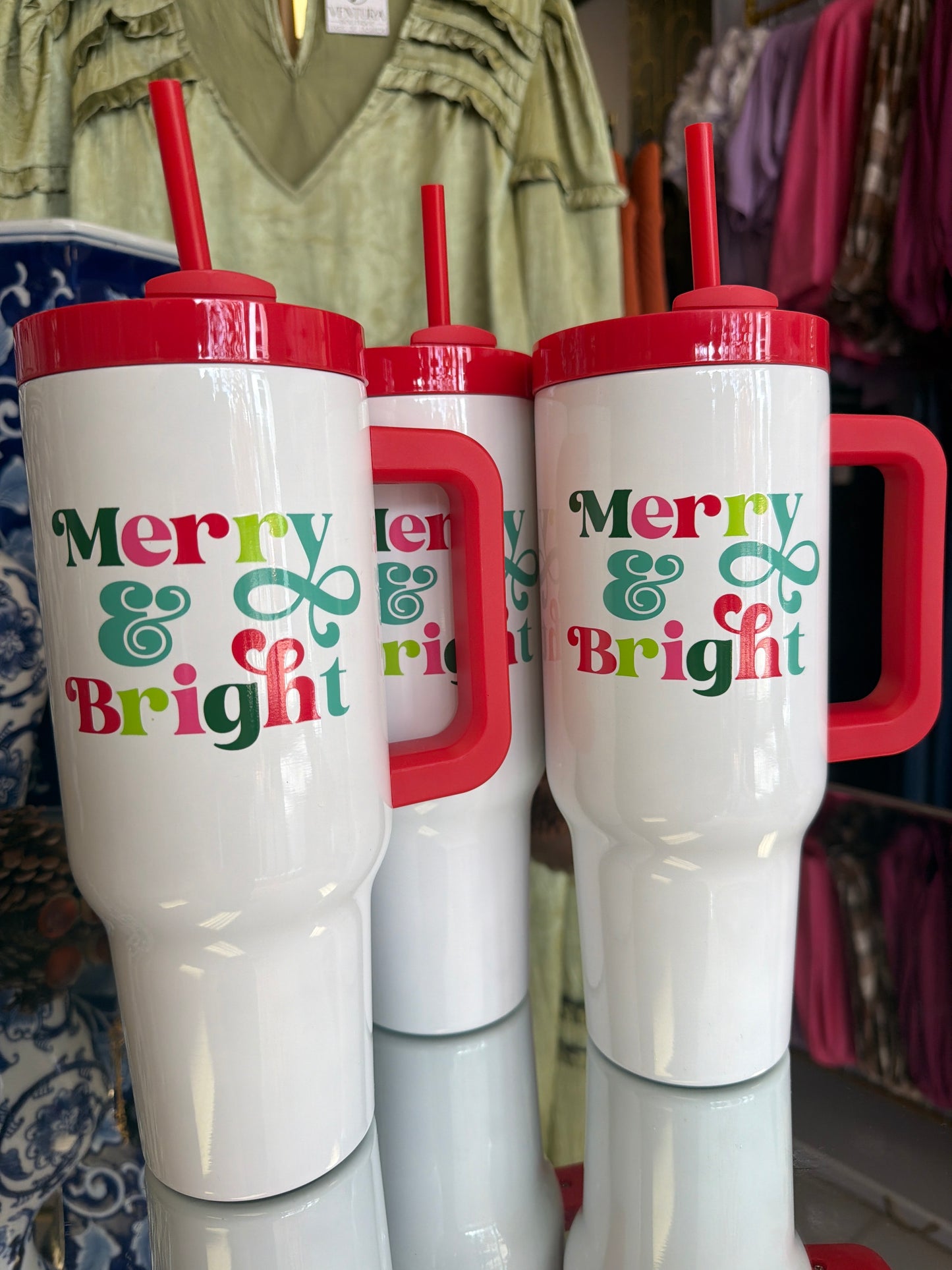 Merry & Bright 40 oz Tumbler