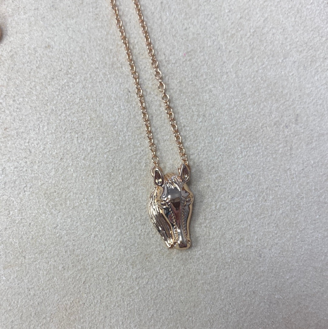 Gold Horse Necklace