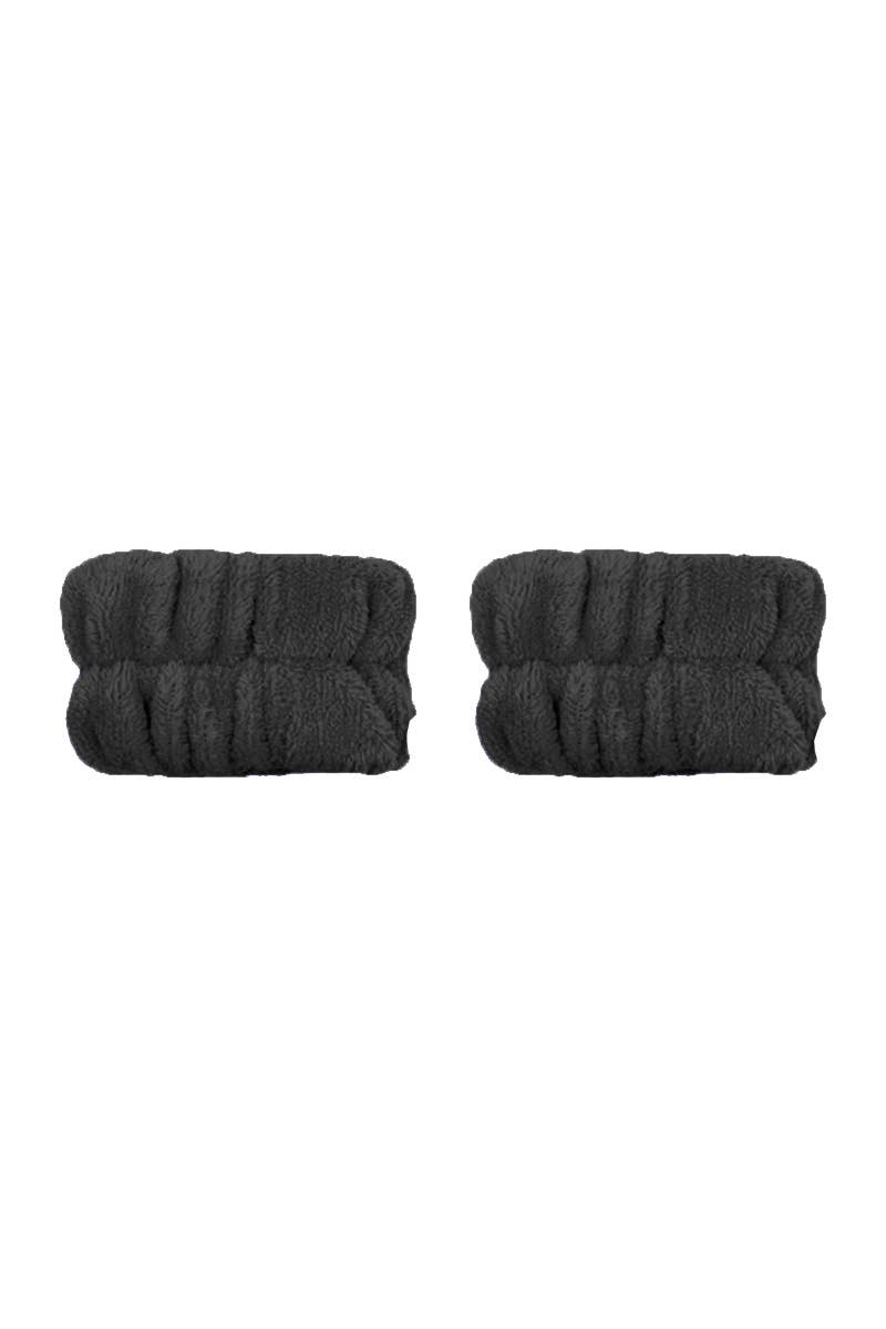 CALA 69133 Black Spa Headband & Wristband Bling Set - 6