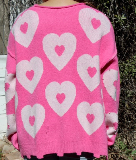 Pearl Heart Sweater