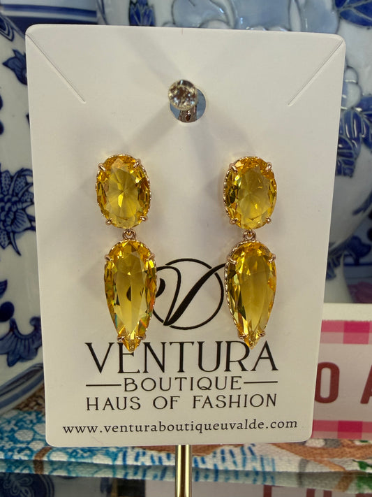 Canary Yellow Drop Earrings