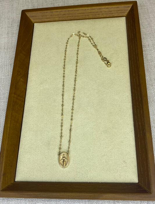 James Avery 14K Gold Virgin Mary Necklace