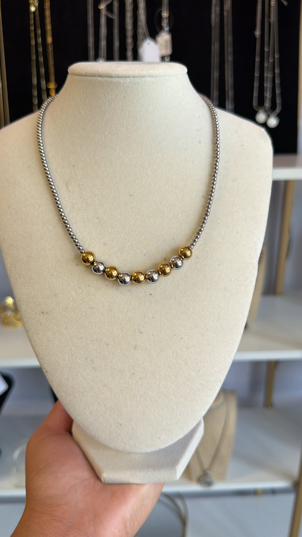 Stainless Steel Multi Tone Necklace