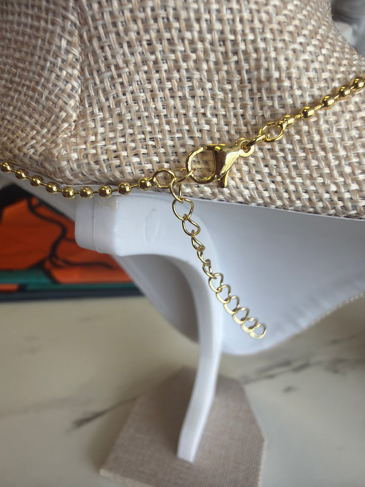 Gold & Pearl Virgin Mary Mini Cross Necklace