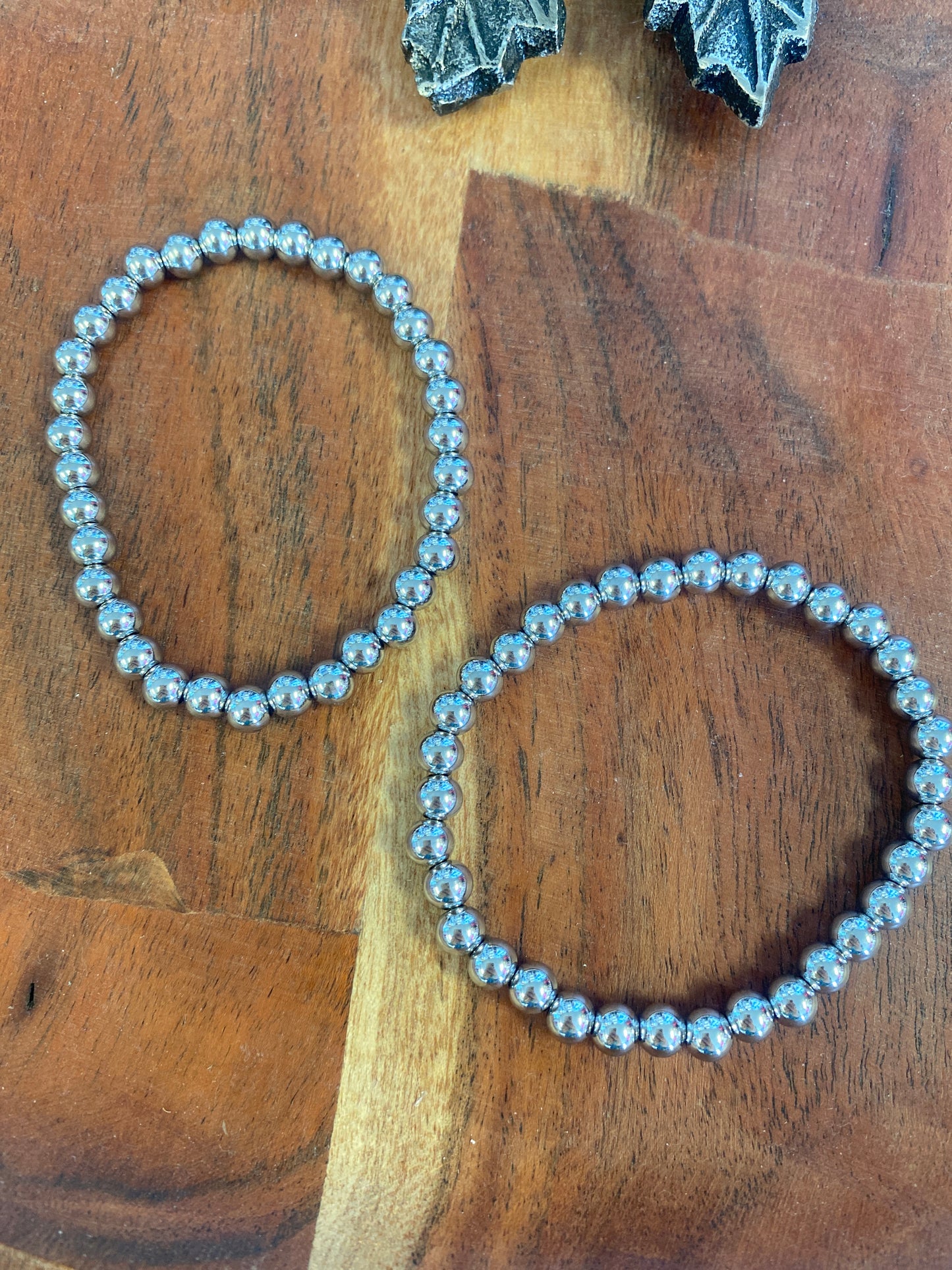 Beaded Stainless Steel Bracelets
