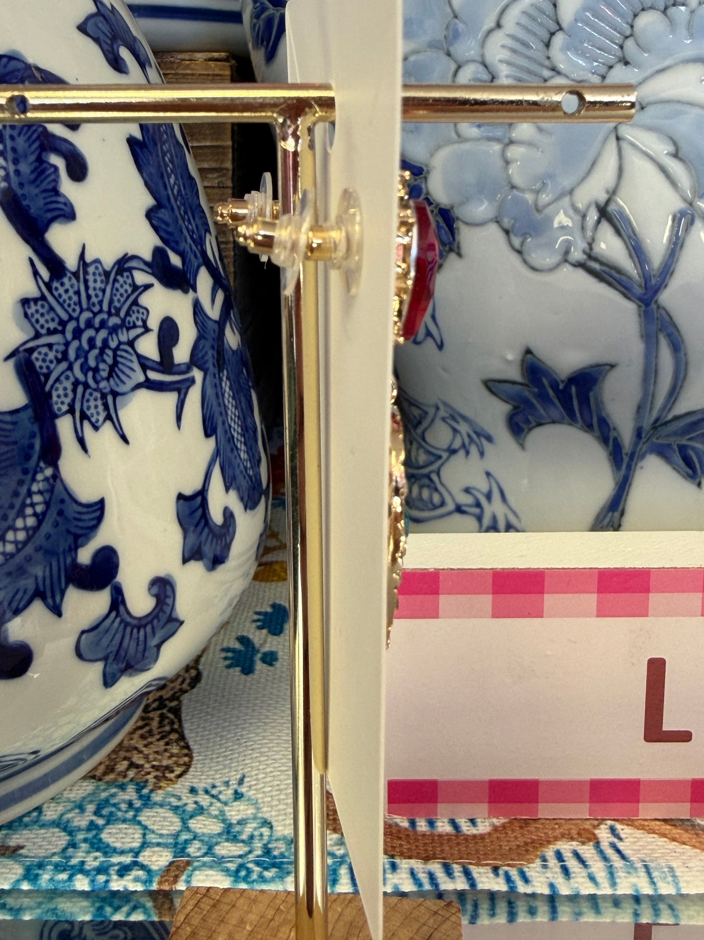 Heart & Eyes Crystal Post Stud Earrings