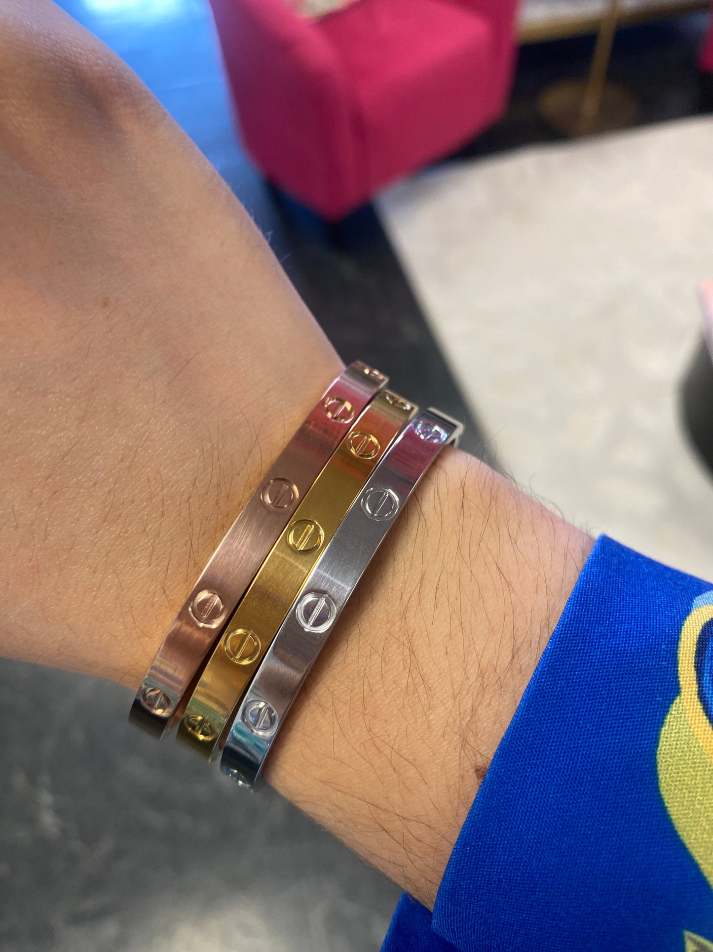Stainless Steel Screw Bracelets