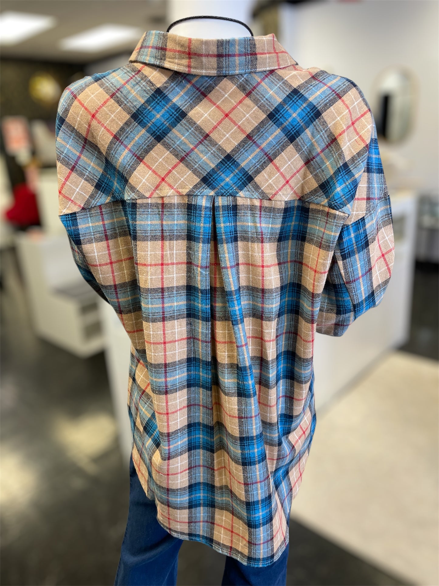 Cream Button Up Flannel