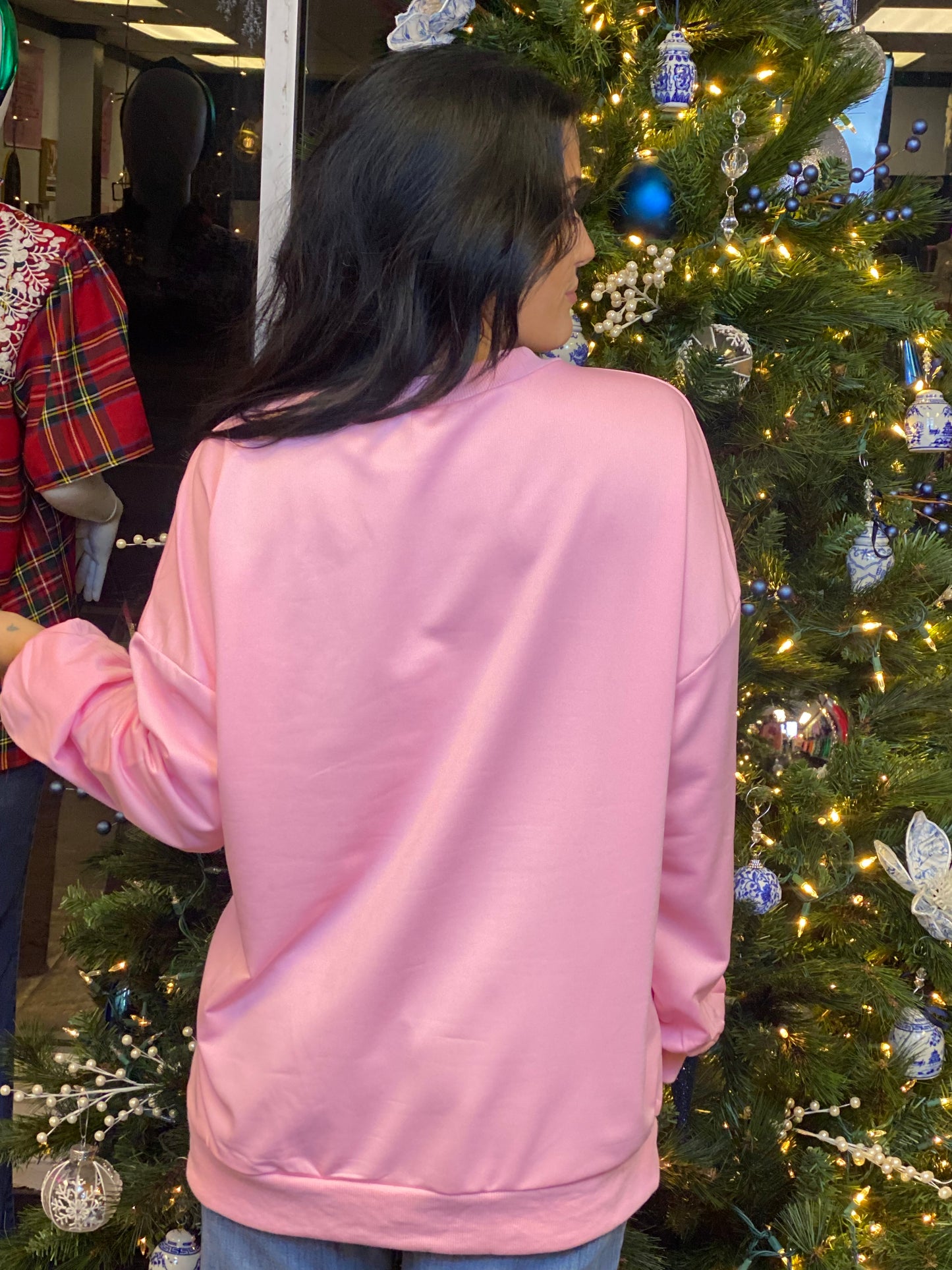 Nut Cracker Pink Sequins Sweatshirt