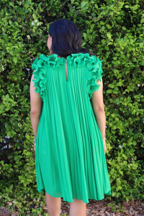 Luxurious Kelly Green Dress