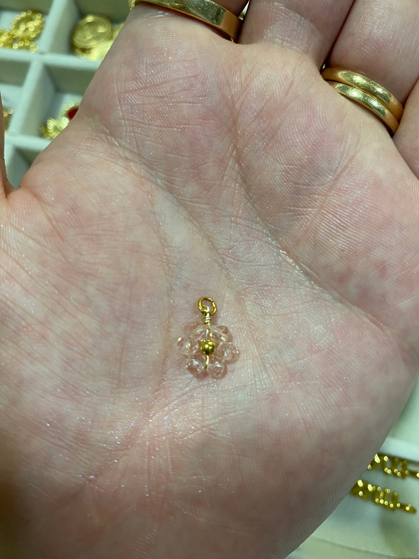 Beaded Flower Charm