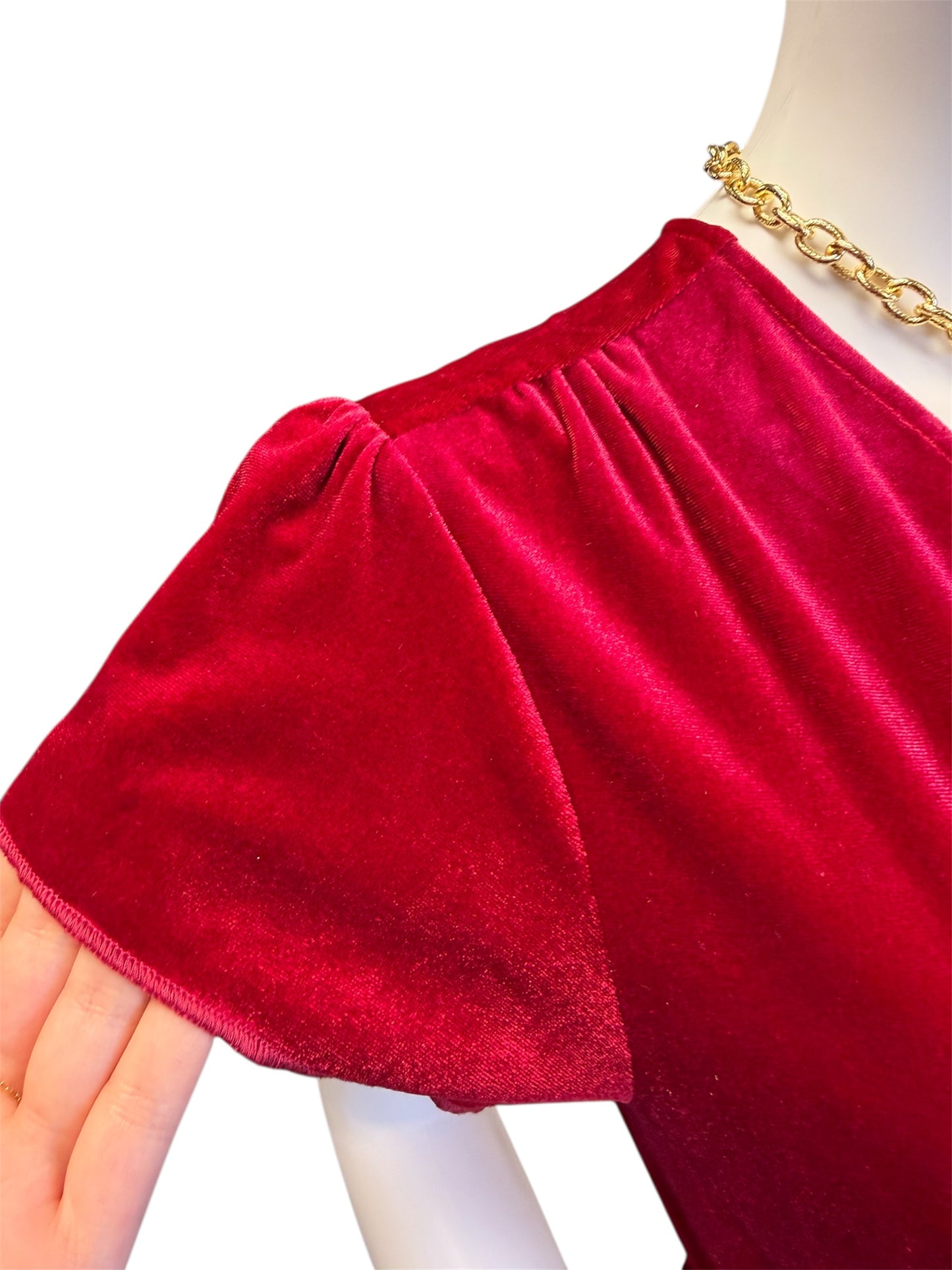 Red Velvet Maxi Dress
