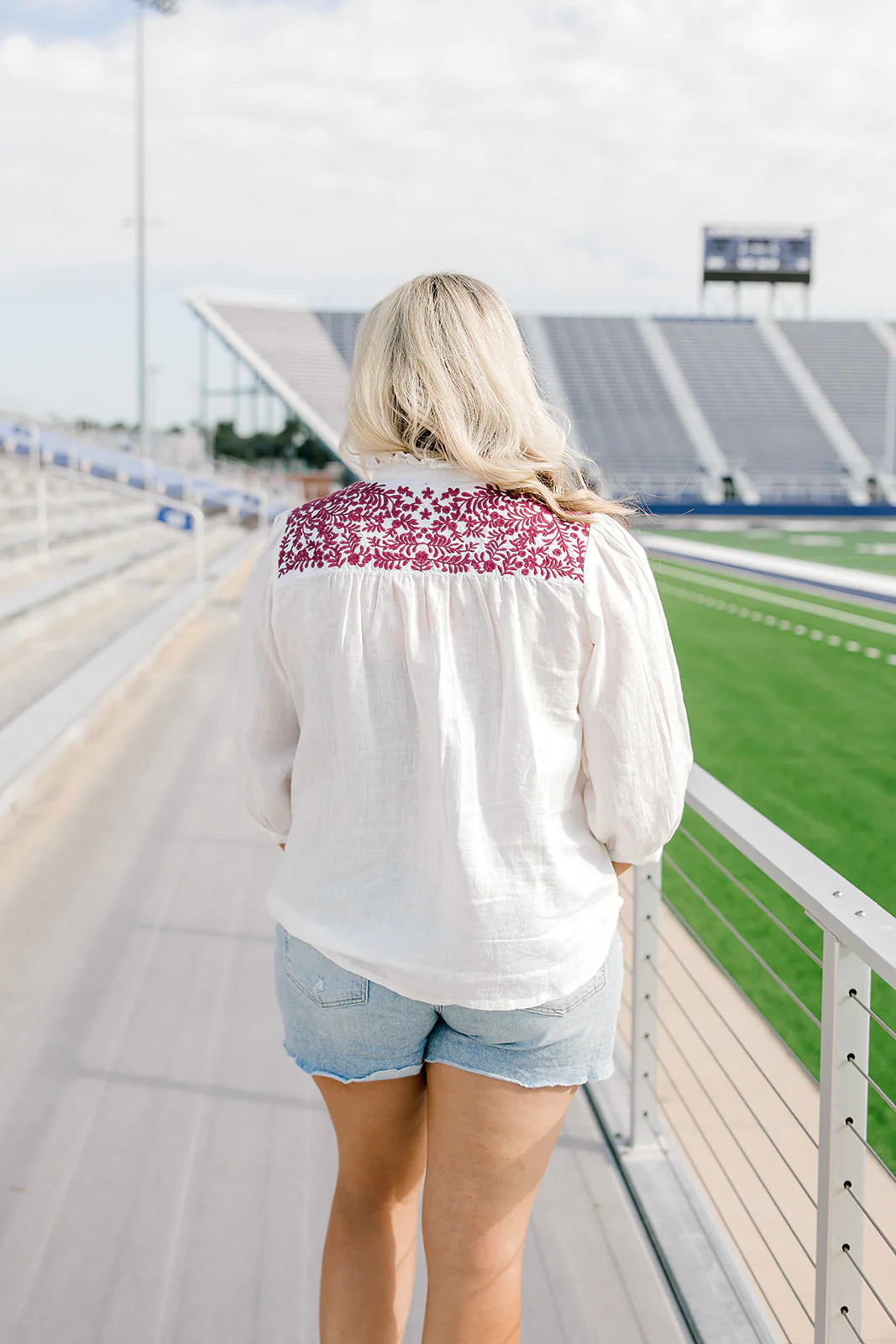 Jane Top - White/Marron