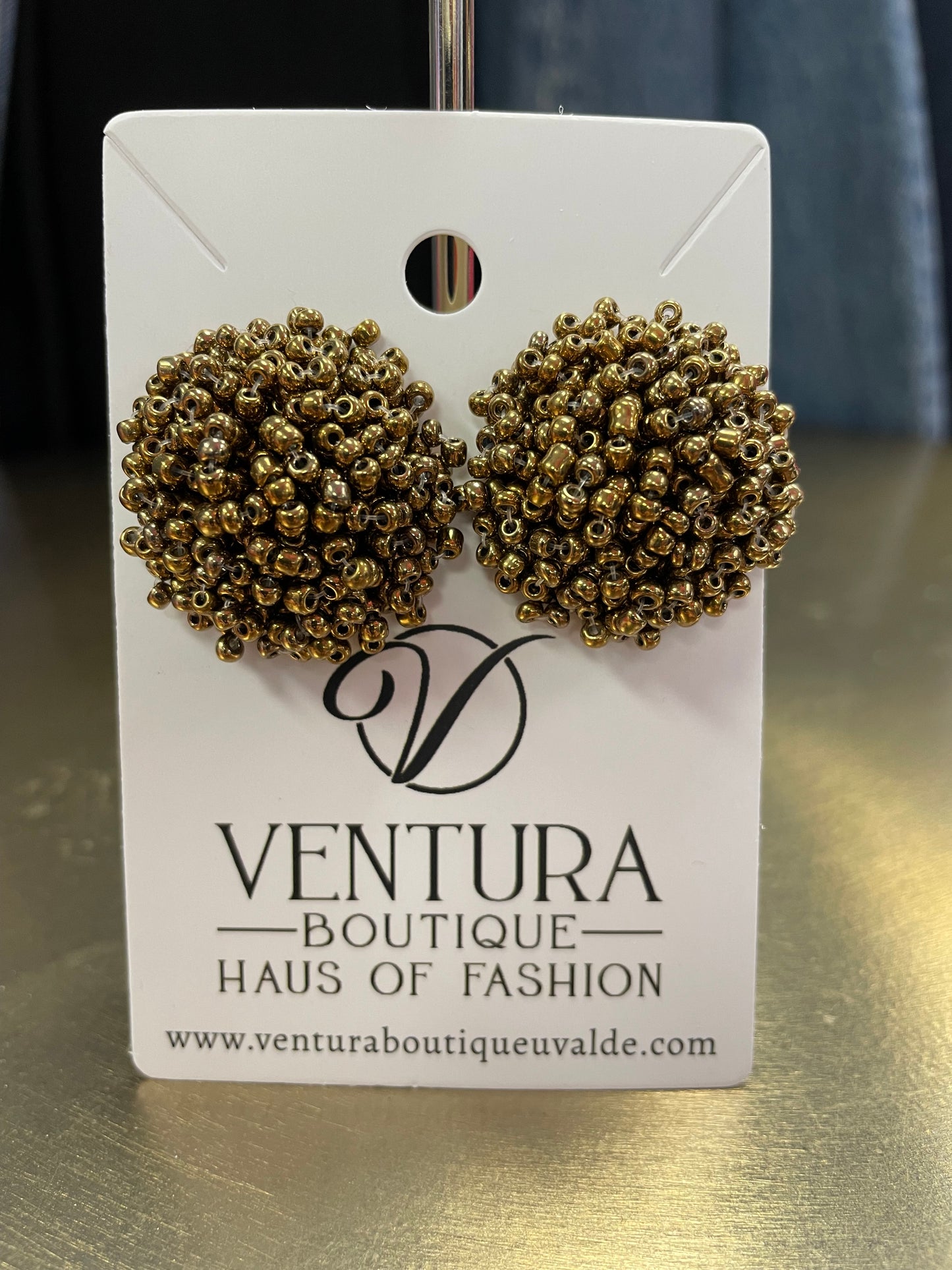 Beaded Post Stud Earrings