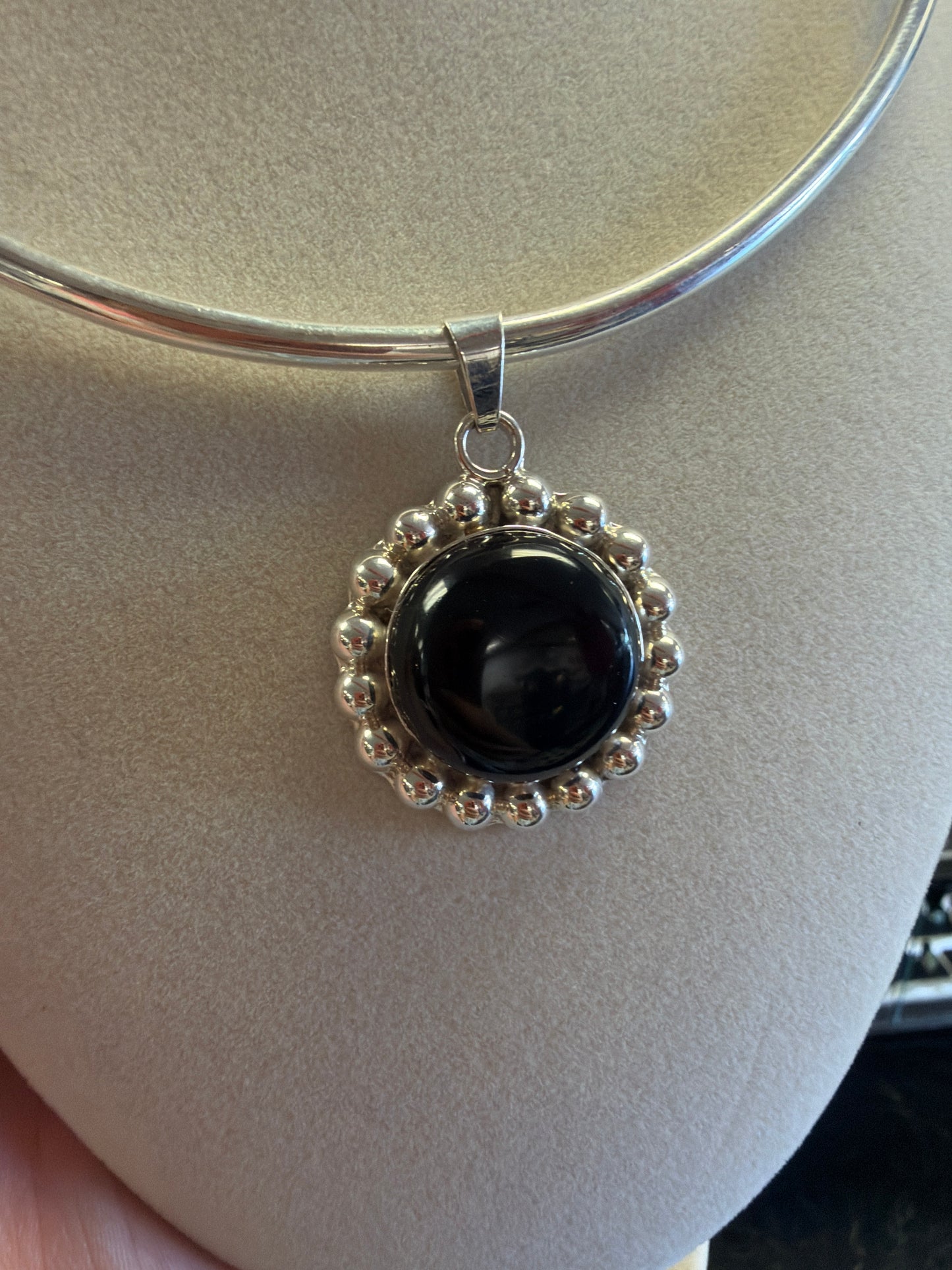Sterling Silver Black Onyx Pendant