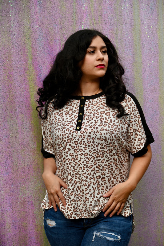 Cozy Leopard Top