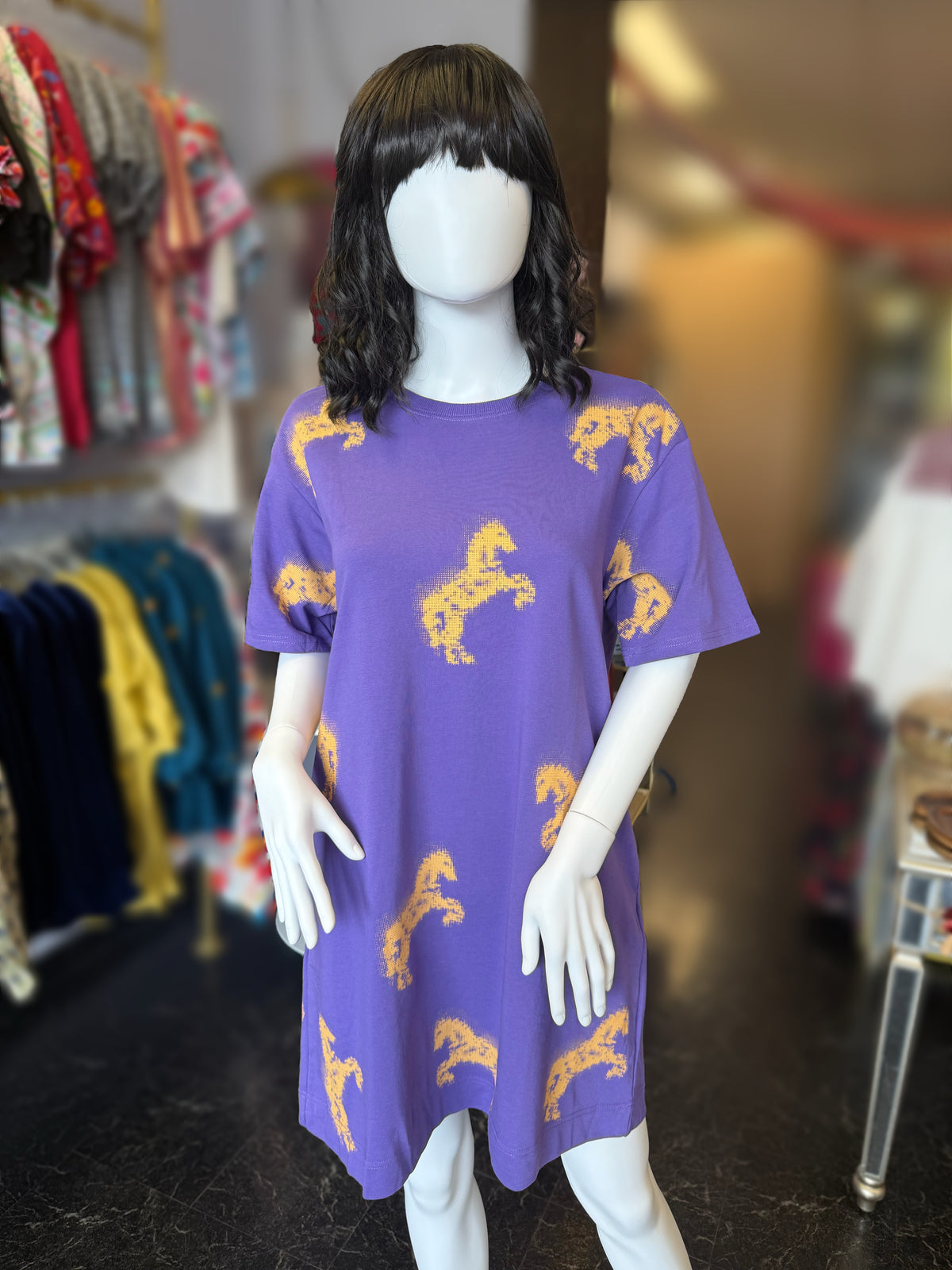 Purple Stallion T-Shirt Dress